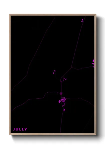 Une affiche de carte sur Jully