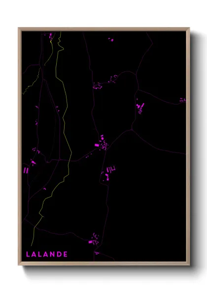 Une affiche de carte sur Lalande