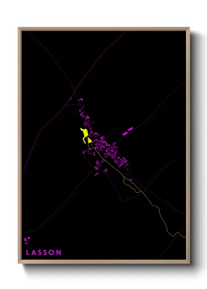 Une affiche de carte sur Lasson