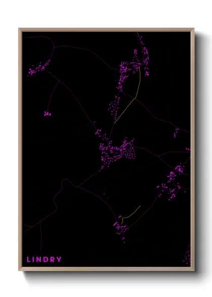 Une affiche de carte sur Lindry