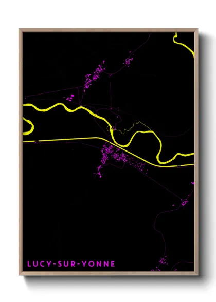 Une affiche de carte sur Lucy-sur-Yonne