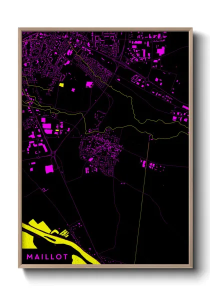 Une affiche de carte sur Maillot