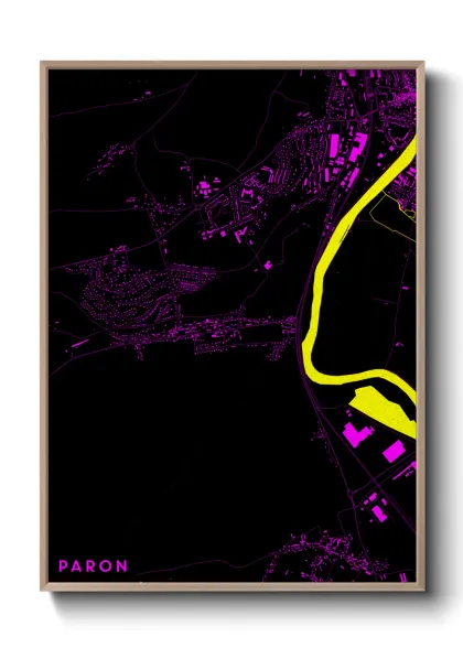 Une affiche de carte sur Paron