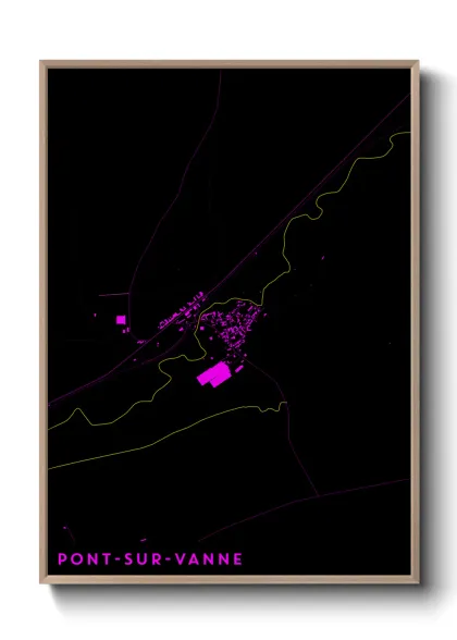 Une affiche de carte sur Pont-sur-Vanne