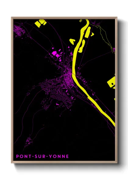 Une affiche de carte sur Pont-sur-Yonne