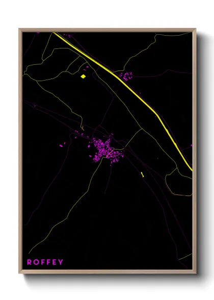 Une affiche de carte sur Roffey