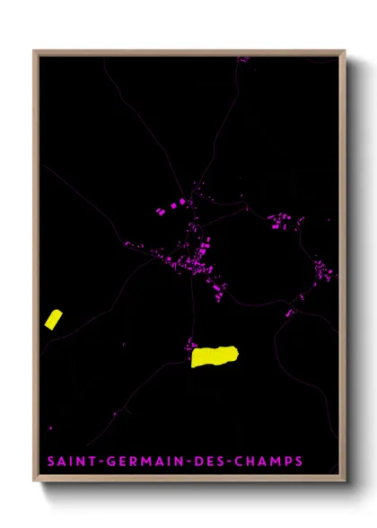 Une affiche de carte sur Saint-Germain-des-Champs