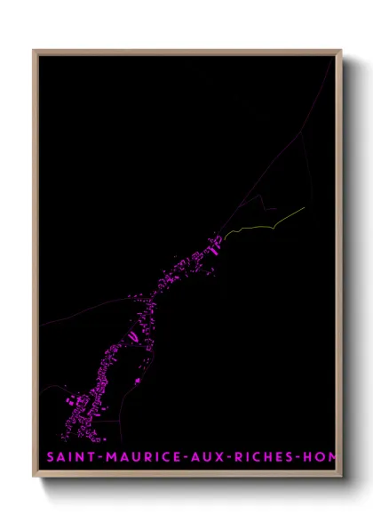 Une affiche de carte sur Saint-Maurice-aux-Riches-Hommes
