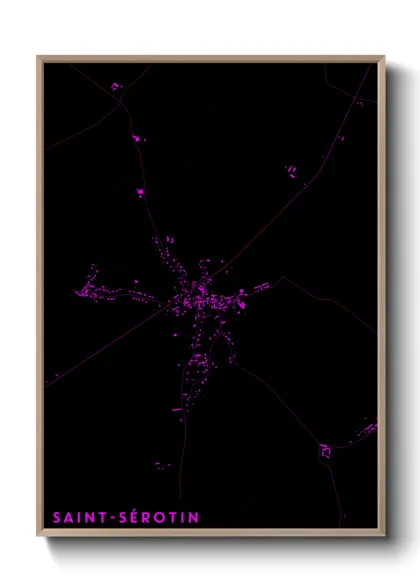 Une affiche de carte sur Saint-Sérotin