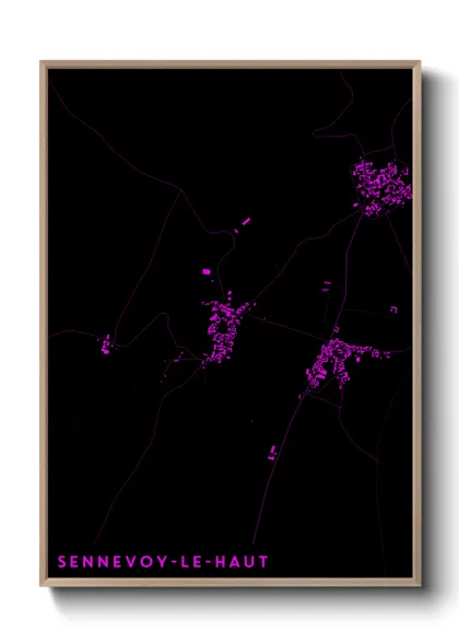 Une affiche de carte sur Sennevoy-le-Haut