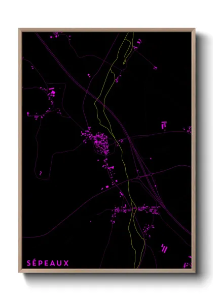 Une affiche de carte sur Sépeaux