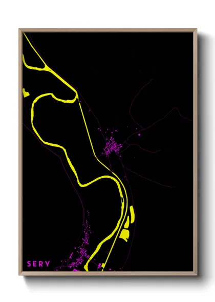 Une affiche de carte sur Sery