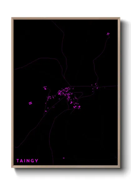 Une affiche de carte sur Taingy