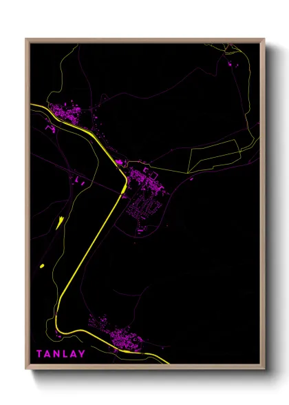 Une affiche de carte sur Tanlay