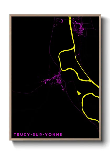 Une affiche de carte sur Trucy-sur-Yonne