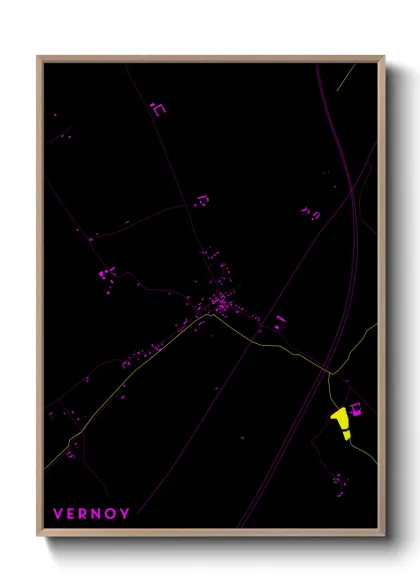 Une affiche de carte sur Vernoy