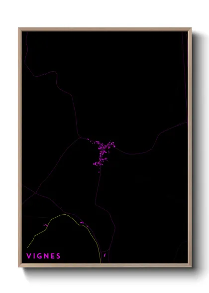 Une affiche de carte sur Vignes