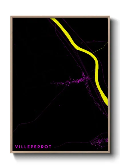 Une affiche de carte sur Villeperrot