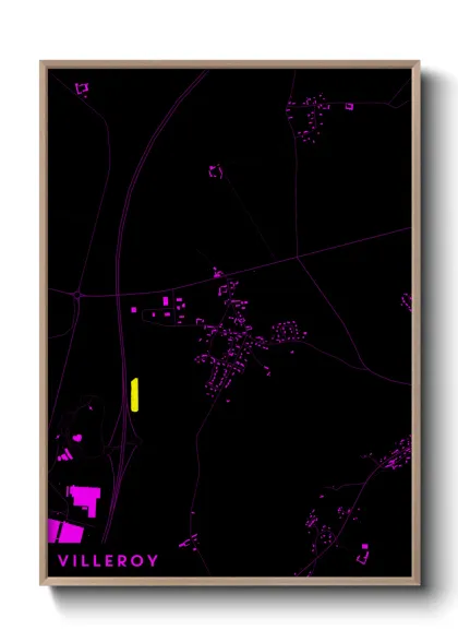 Une affiche de carte sur Villeroy