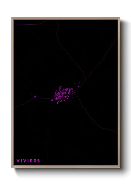 Une affiche de carte sur Viviers