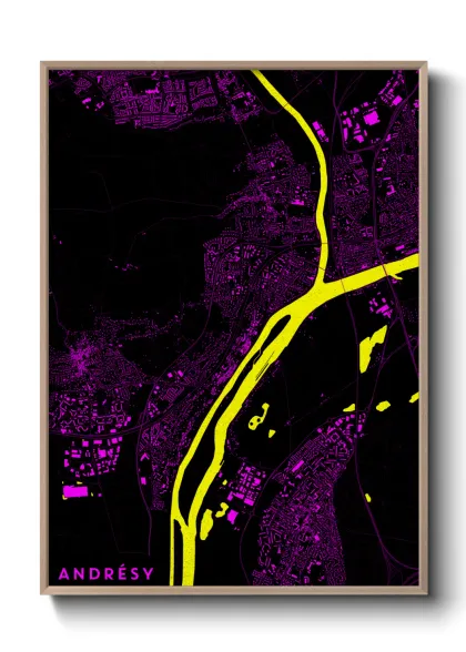 Une affiche de carte sur Andrésy