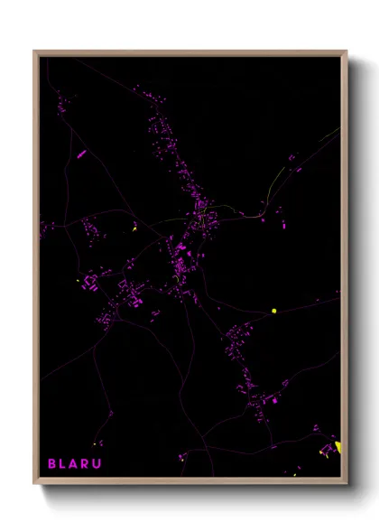 Une affiche de carte sur Blaru