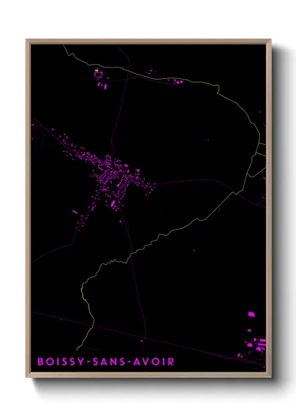 Une affiche de carte sur Boissy-sans-Avoir