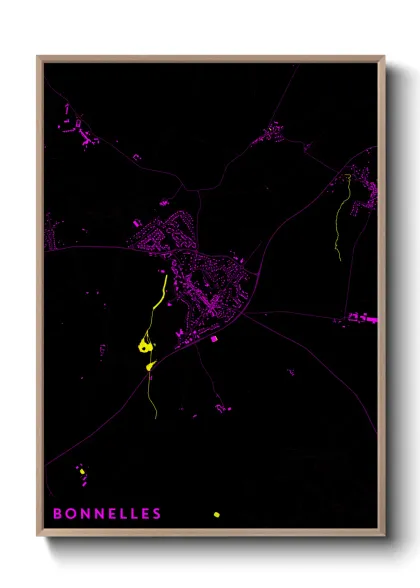 Une affiche de carte sur Bonnelles