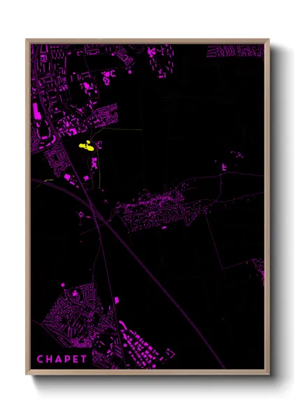 Une affiche de carte sur Chapet