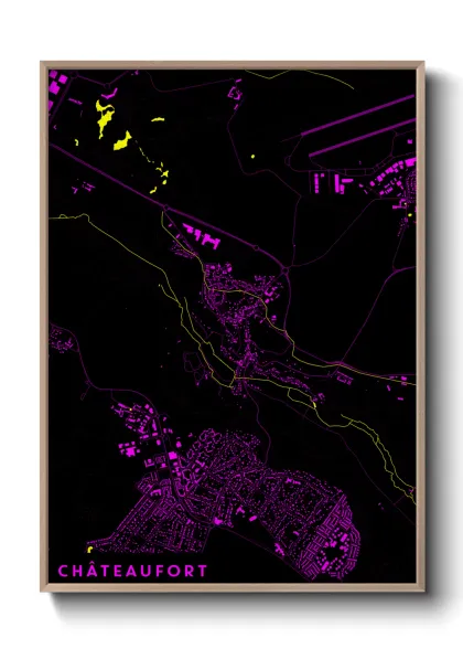Une affiche de carte sur Châteaufort