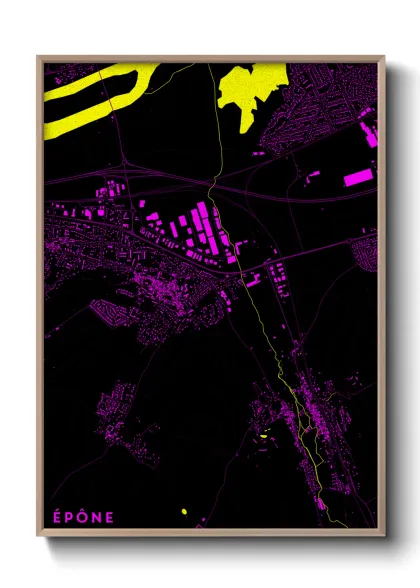 Une affiche de carte sur Épône