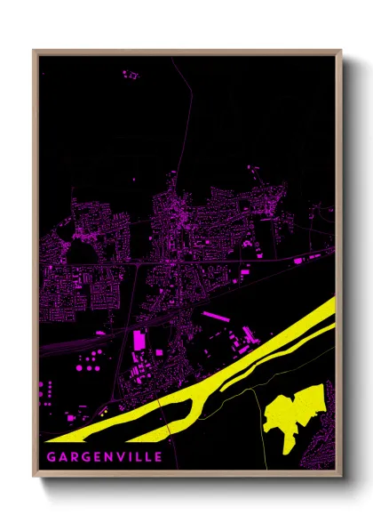 Une affiche de carte sur Gargenville