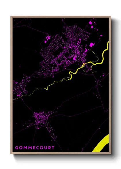 Une affiche de carte sur Gommecourt