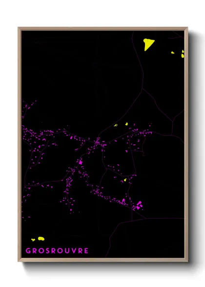 Une affiche de carte sur Grosrouvre