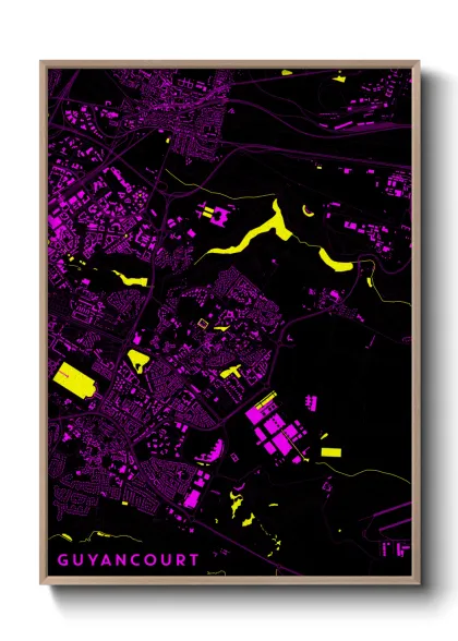 Une affiche de carte sur Guyancourt