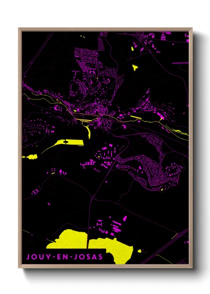Une affiche de carte sur Jouy-en-Josas