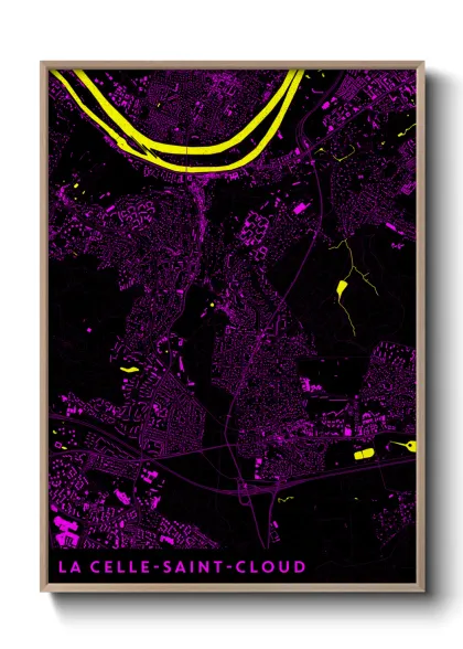 Une affiche de carte sur La Celle-Saint-Cloud