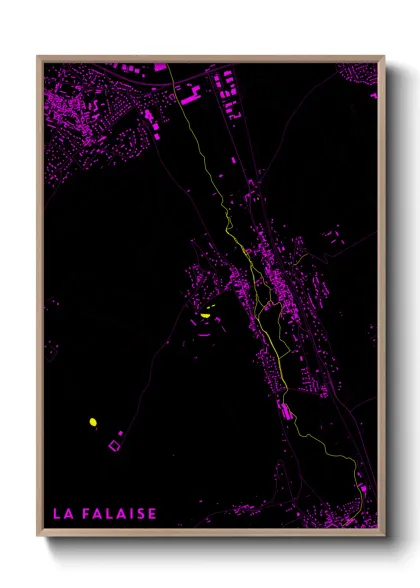 Une affiche de carte sur La Falaise