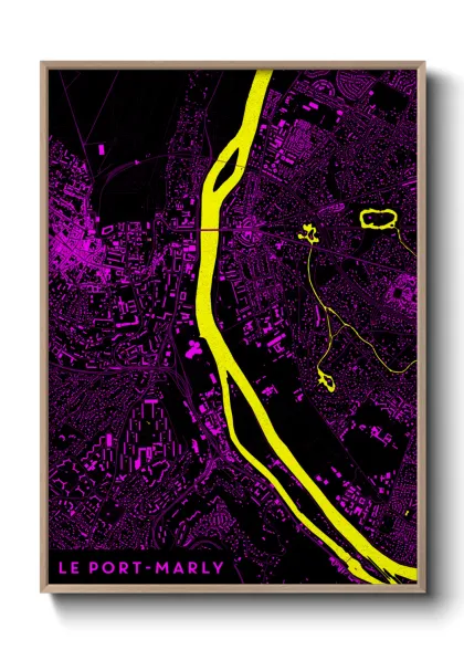 Une affiche de carte sur Le Port-Marly