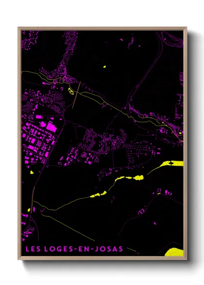Une affiche de carte sur Les Loges-en-Josas