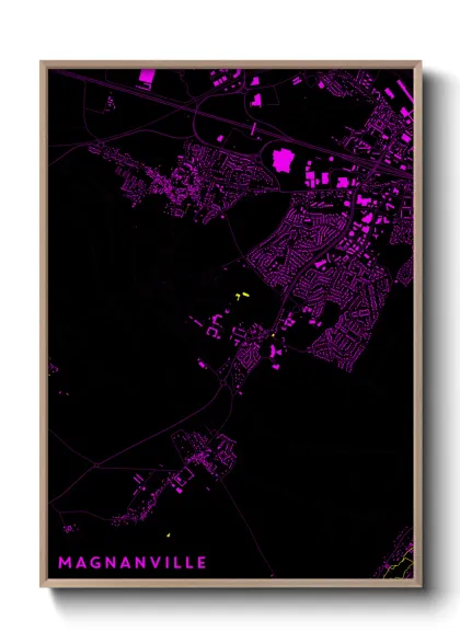 Une affiche de carte sur Magnanville