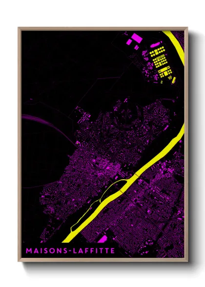 Une affiche de carte sur Maisons-Laffitte