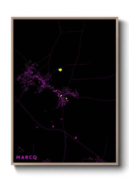 Une affiche de carte sur Marcq