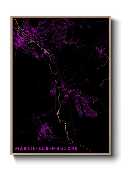 Une affiche de carte sur Mareil-sur-Mauldre