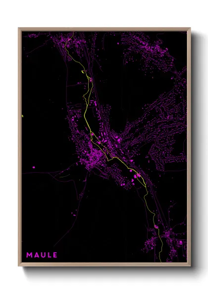 Une affiche de carte sur Maule