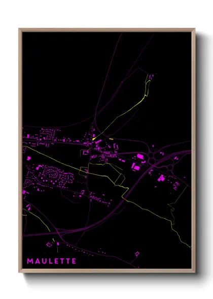 Une affiche de carte sur Maulette