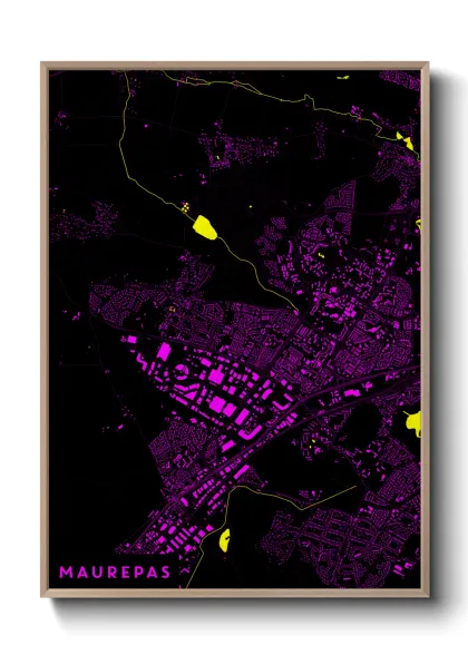 Une affiche de carte sur Maurepas