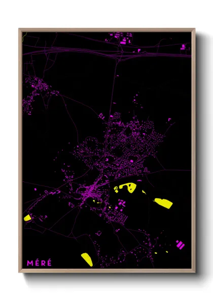 Une affiche de carte sur Méré