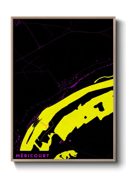 Une affiche de carte sur Méricourt