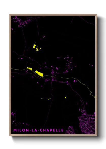 Une affiche de carte sur Milon-la-Chapelle